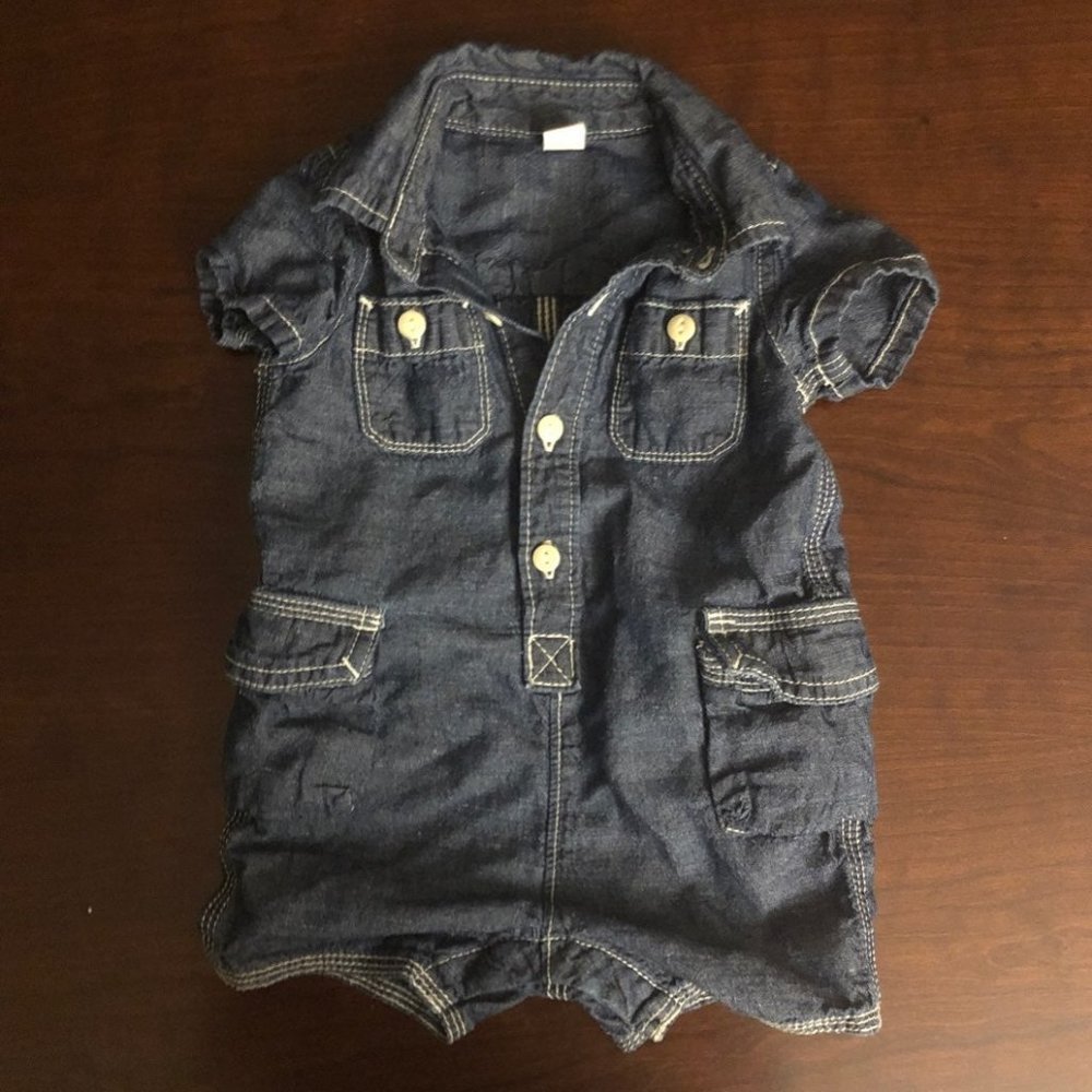 Baby gap blue jean onesie 3-6 months